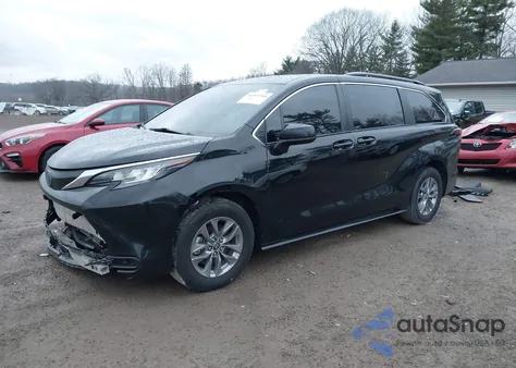 2022 Toyota Sienna Le из США, поврежденный, VIN 5TDKRKEC6NS119964